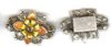 1 24x17mm Large Topaz Flower Slider